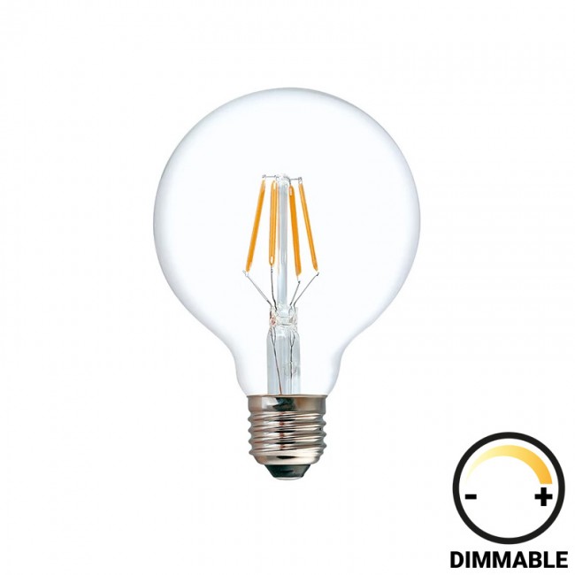 Λαμπτήρας LED G80 Bulb pakoworld dimmable 8W E27 clear Λαμπτήρας LED G80 Bulb pakoworld dimmable 8W E27 clear