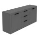 Μπουφές Doha pakoworld σε ανθρακί απόχρωση 180x45x80.5εκ Μπουφές Doha pakoworld σε ανθρακί απόχρωση 180x45x80.5εκ