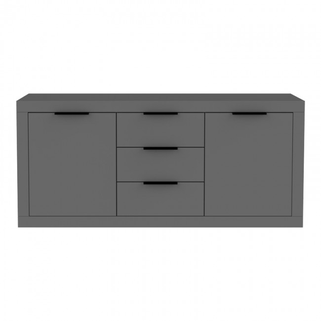 Μπουφές Doha pakoworld σε ανθρακί απόχρωση 180x45x80.5εκ Μπουφές Doha pakoworld σε ανθρακί απόχρωση 180x45x80.5εκ