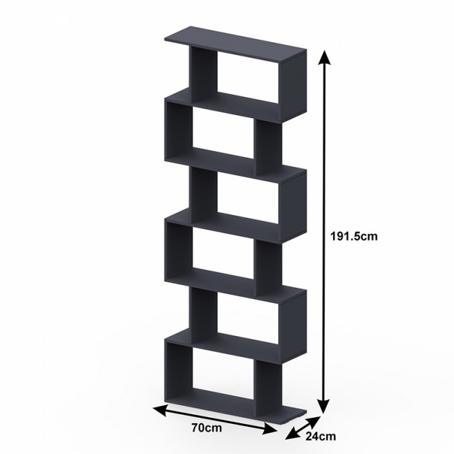 Βιβλιοθήκη Sezen pakoworld σε λευκή απόχρωση 70x24x191.5εκ Βιβλιοθήκη Sezen pakoworld σε λευκή απόχρωση 70x24x191.5εκ