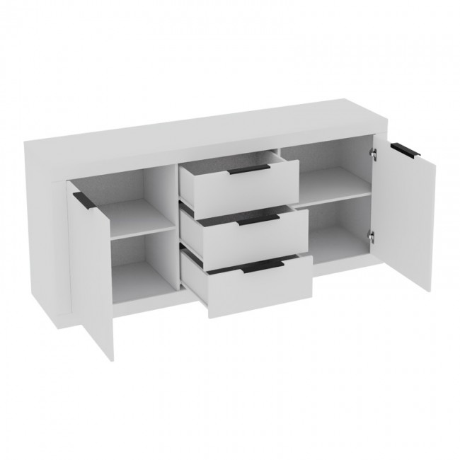 Μπουφές Doha pakoworld σε λευκή απόχρωση 180x45x80.5εκ Μπουφές Doha pakoworld σε λευκή απόχρωση 180x45x80.5εκ