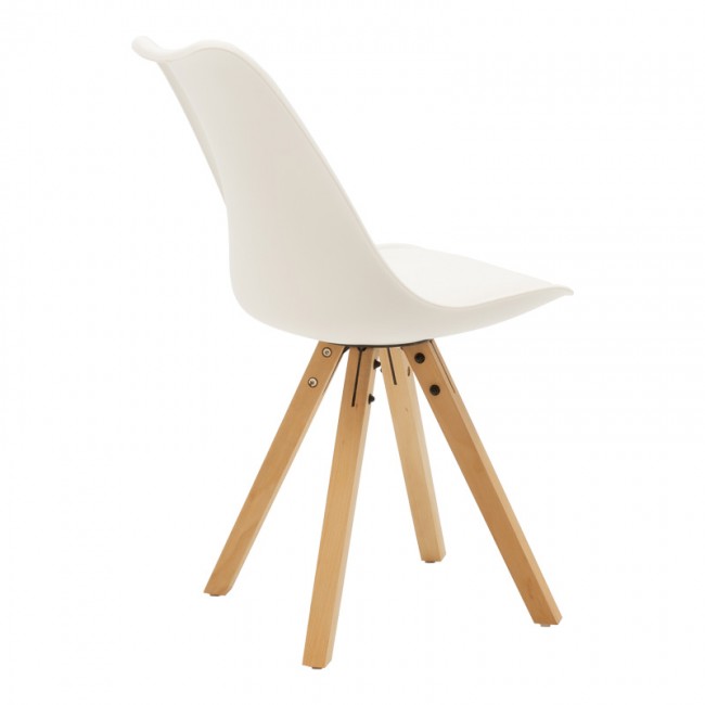 Τραπεζαρία Cuba-Caron pakoworld σετ 5τεμ sonoma-λευκό 120x80x75εκ