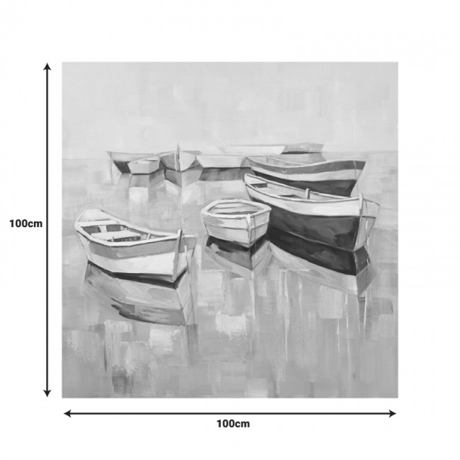Πίνακας σε καμβά Boatty Ι Inart 100x3x100εκ Πίνακας σε καμβά Boatty Ι Inart 100x3x100εκ