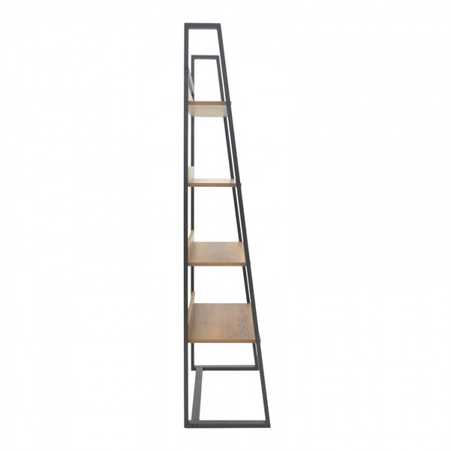 Βιβλιοθήκη Ryder pakoworld καρυδί-μαύρο 75x36x185εκ Βιβλιοθήκη Ryder pakoworld καρυδί-μαύρο 75x36x185εκ