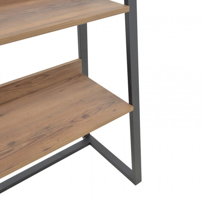Βιβλιοθήκη Ryder pakoworld καρυδί-μαύρο 75x36x185εκ Βιβλιοθήκη Ryder pakoworld καρυδί-μαύρο 75x36x185εκ
