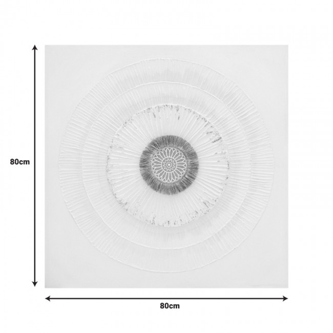 Πίνακας σε καμβά Circled Inart 80x3x80εκ Πίνακας σε καμβά Circled Inart 80x3x80εκ