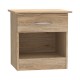 Κομοδίνο Kona pakoworld σε oak απόχρωση 40x34x42εκ Κομοδίνο Kona pakoworld σε oak απόχρωση 40x34x42εκ