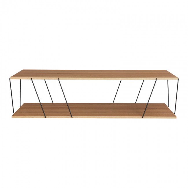 Τραπέζι σαλονιού Tars pakoworld sonoma-μαύρο 120x50x30εκ Τραπέζι σαλονιού Tars pakoworld sonoma-μαύρο 120x50x30εκ
