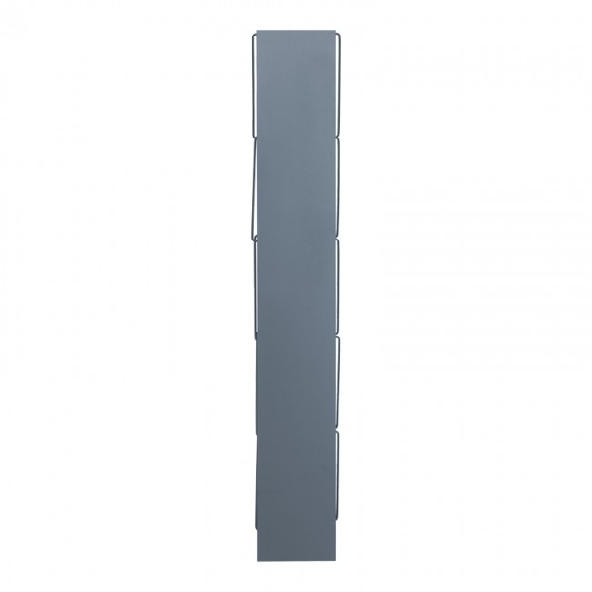 Βιβλιοθήκη Tars pakoworld γκρι-μαύρο 60x24x146.5εκ
