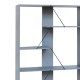 Βιβλιοθήκη Tars pakoworld γκρι-μαύρο 84x25.5x154.5εκ Βιβλιοθήκη Tars pakoworld γκρι-μαύρο 84x25.5x154.5εκ