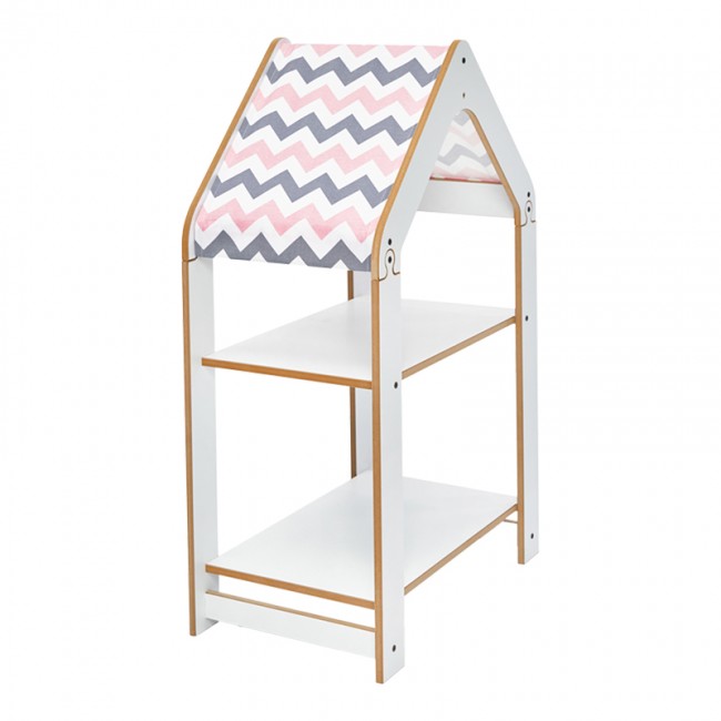 Ραφιέρα Montessori Zoilen pakoworld λευκό-ροζ mdf 50x30x80εκ Ραφιέρα Montessori Zoilen pakoworld λευκό-ροζ mdf 50x30x80εκ