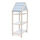 Ραφιέρα Montessori Zoilen I pakoworld λευκό-μπλε mdf 50x30x100εκ Ραφιέρα Montessori Zoilen I pakoworld λευκό-μπλε mdf 50x30x100εκ