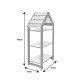Ραφιέρα Montessori Zoilen I pakoworld λευκό-μπλε mdf 50x30x100εκ Ραφιέρα Montessori Zoilen I pakoworld λευκό-μπλε mdf 50x30x100εκ