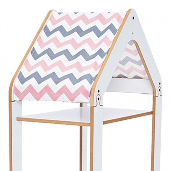 Ραφιέρα Montessori Zoilen I pakoworld λευκό-ροζ mdf 50x30x100εκ Ραφιέρα Montessori Zoilen I pakoworld λευκό-ροζ mdf 50x30x100εκ