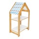 Ραφιέρα Montessori Zoilen pakoworld φυσικό-λευκό-μπλε mdf 50x30x80εκ Ραφιέρα Montessori Zoilen pakoworld φυσικό-λευκό-μπλε mdf 50x30x80εκ