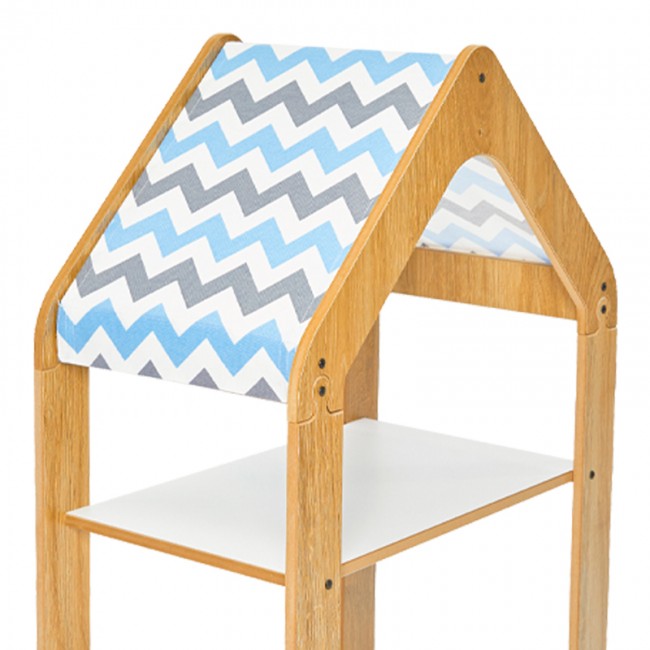 Ραφιέρα Montessori Zoilen pakoworld φυσικό-λευκό-μπλε mdf 50x30x80εκ Ραφιέρα Montessori Zoilen pakoworld φυσικό-λευκό-μπλε mdf 50x30x80εκ