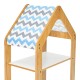 Ραφιέρα Montessori Zoilen pakoworld φυσικό-λευκό-μπλε mdf 50x30x80εκ Ραφιέρα Montessori Zoilen pakoworld φυσικό-λευκό-μπλε mdf 50x30x80εκ