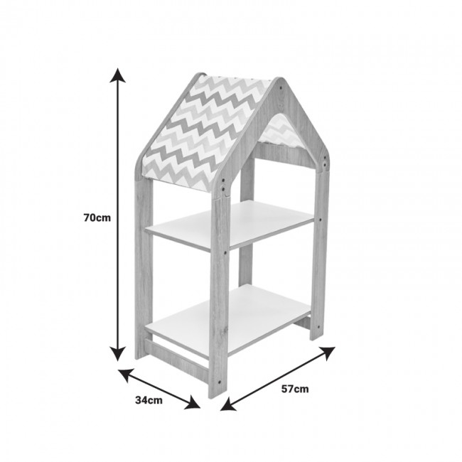Ραφιέρα Montessori Zoilen pakoworld φυσικό-λευκό-μπλε mdf 50x30x80εκ Ραφιέρα Montessori Zoilen pakoworld φυσικό-λευκό-μπλε mdf 50x30x80εκ