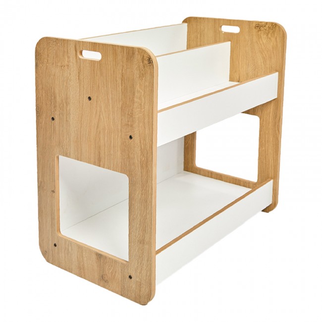 Ραφιέρα Dovere pakoworld φυσικό-λευκό mdf 56x34x55εκ Ραφιέρα Dovere pakoworld φυσικό-λευκό mdf 56x34x55εκ