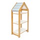 Ραφιέρα Montessori Zoilen I pakoworld λευκό-φυσικό-μπλε mdf 50x30x100εκ Ραφιέρα Montessori Zoilen I pakoworld λευκό-φυσικό-μπλε mdf 50x30x100εκ