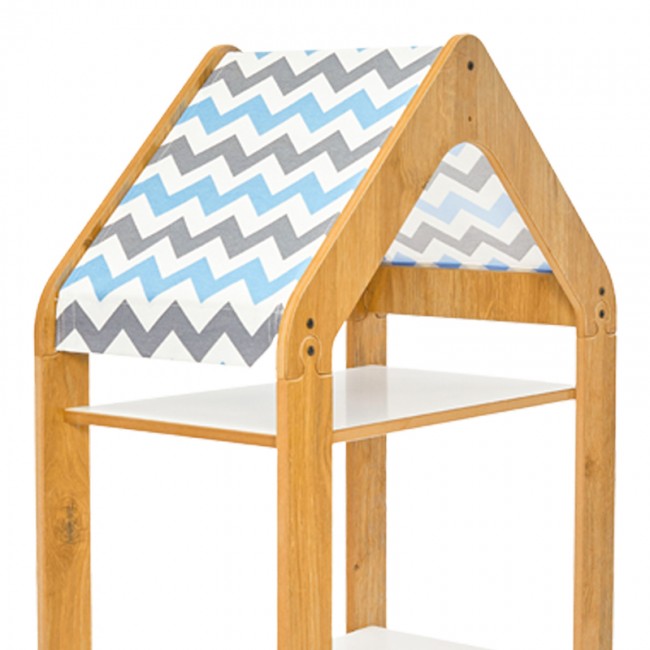 Ραφιέρα Montessori Zoilen I pakoworld λευκό-φυσικό-μπλε mdf 50x30x100εκ Ραφιέρα Montessori Zoilen I pakoworld λευκό-φυσικό-μπλε mdf 50x30x100εκ