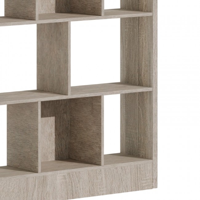 Βιβλιοθήκη Dividre pakoworld sonoma oak μελαμίνης 120x30x181εκ Βιβλιοθήκη Dividre pakoworld sonoma oak μελαμίνης 120x30x181εκ