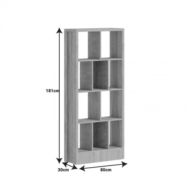 Βιβλιοθήκη Dividre pakoworld sonoma oak μελαμίνης 80x30x181εκ Βιβλιοθήκη Dividre pakoworld sonoma oak μελαμίνης 80x30x181εκ