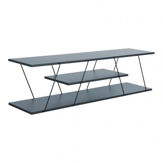Έπιπλο τηλεόρασης Tars pakoworld γκρι-μαύρο 120x30x33εκ Έπιπλο τηλεόρασης Tars pakoworld γκρι-μαύρο 120x30x33εκ