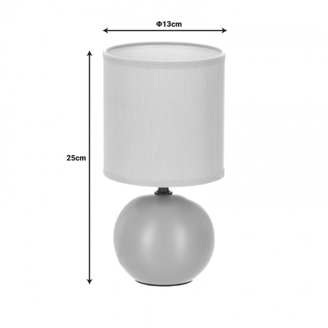 Επιτραπέζιο φωτιστικό PWL-1210 pakoworld Ε14 κεραμικό σε γκρι-καφέ απόχρωση Φ13x25εκ Επιτραπέζιο φωτιστικό PWL-1210 pakoworld Ε14 κεραμικό σε γκρι-καφέ απόχρωση Φ13x25εκ