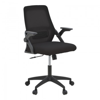 Καρέκλα γραφείου Reji pakoworld mesh ύφασμα μαύρο 58x60x89-99εκ