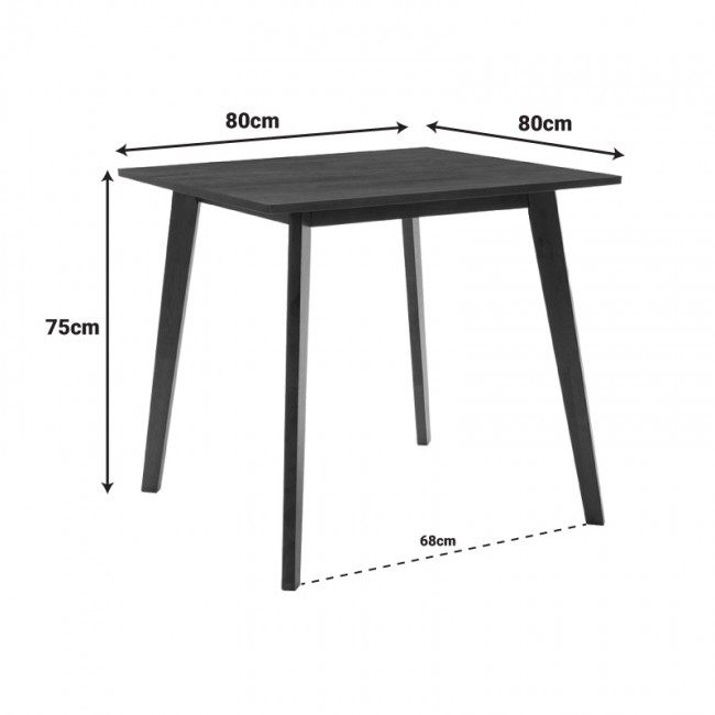 Τραπέζι Benson pakoworld MDF με καπλαμά χρώμα καρυδί 80x80x75εκ Τραπέζι Benson pakoworld MDF με καπλαμά χρώμα καρυδί 80x80x75εκ