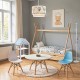 Ραφιέρα Montessori Zoilen pakoworld λευκό-μπλε mdf 50x30x80εκ Ραφιέρα Montessori Zoilen pakoworld λευκό-μπλε mdf 50x30x80εκ