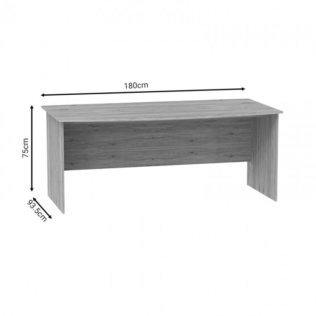 Γραφείο εργασίας Anze pakoworld φυσικό μελαμίνης 180x93.5x75εκ Γραφείο εργασίας Anze pakoworld φυσικό μελαμίνης 180x93.5x75εκ