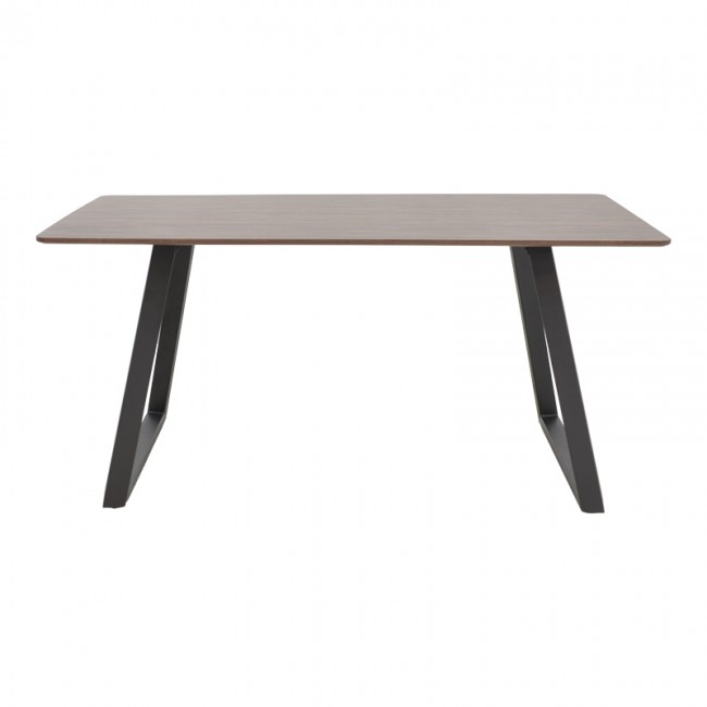 Τραπέζι Winor pakoworld καρυδί mdf-πόδι μαύρο μεταλλικό 160x90x75εκ Τραπέζι Winor pakoworld καρυδί mdf-πόδι μαύρο μεταλλικό 160x90x75εκ