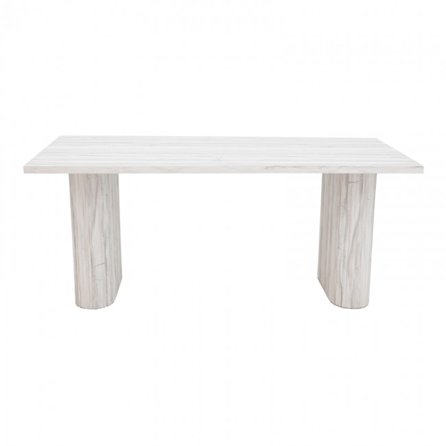 Τραπέζι Loozir pakoworld mdf σε απόχρωση λευκό μαρμάρου 180x90x75εκ Τραπέζι Loozir pakoworld mdf σε απόχρωση λευκό μαρμάρου 180x90x75εκ