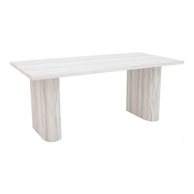 Τραπέζι Loozir pakoworld mdf σε απόχρωση λευκό μαρμάρου 180x90x75εκ Τραπέζι Loozir pakoworld mdf σε απόχρωση λευκό μαρμάρου 180x90x75εκ