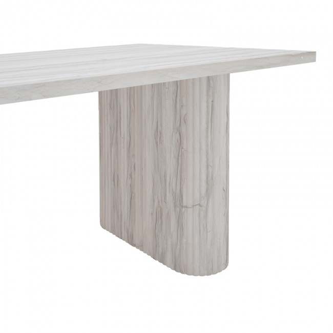 Τραπέζι Loozir pakoworld mdf σε απόχρωση λευκό μαρμάρου 180x90x75εκ Τραπέζι Loozir pakoworld mdf σε απόχρωση λευκό μαρμάρου 180x90x75εκ
