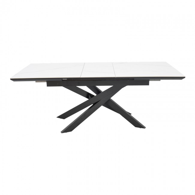 Τραπέζι Rogemi pakoworld γκρι mdf-μαύρο μέταλλο 160-200x90x75εκ Τραπέζι Rogemi pakoworld γκρι mdf-μαύρο μέταλλο 160-200x90x75εκ