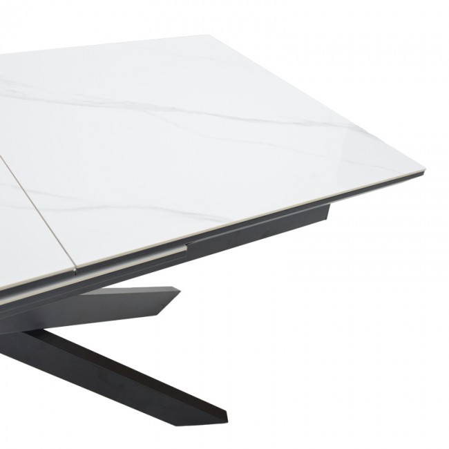 Τραπέζι Rogemi pakoworld γκρι mdf-μαύρο μέταλλο 160-200x90x75εκ Τραπέζι Rogemi pakoworld γκρι mdf-μαύρο μέταλλο 160-200x90x75εκ