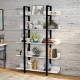 Βιβλιοθήκη Almond pakoworld λευκό-μαύρο 119x27x185εκ Βιβλιοθήκη Almond pakoworld λευκό-μαύρο 119x27x185εκ