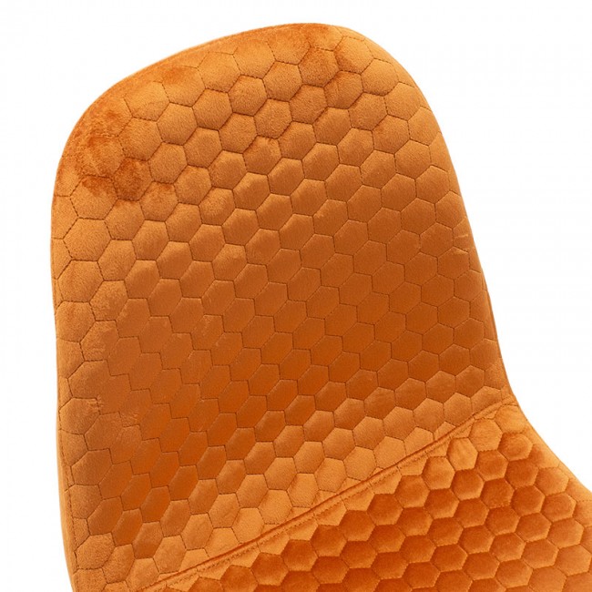 Καρέκλα Sila pakoworld βελούδο κεραμιδί-μαύρο χρυσό πόδι Καρέκλα Sila pakoworld βελούδο κεραμιδί-μαύρο χρυσό πόδι