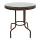 Τραπέζι Paula pakoworld μέταλλο-pe rattan καφέ Φ60x60εκ Τραπέζι Paula pakoworld μέταλλο-pe rattan καφέ Φ60x60εκ