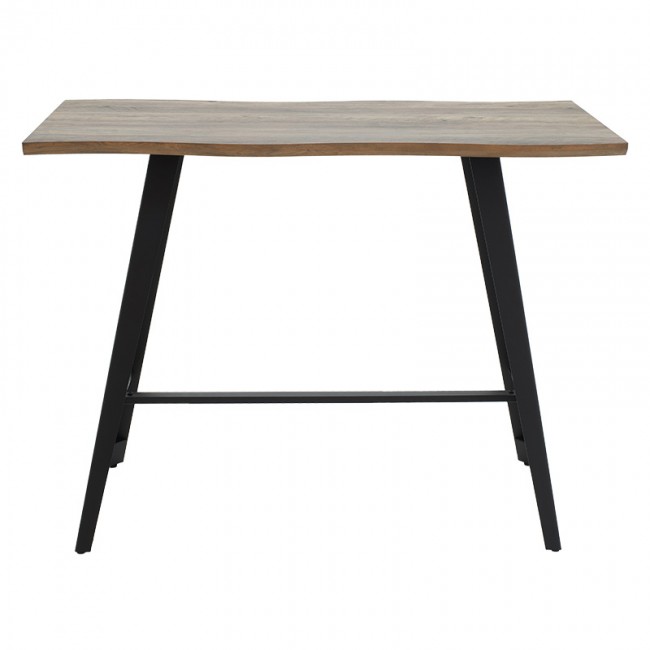 Tραπέζι μπαρ Fortitude pakoworld MDF καρυδί - πόδι μαύρο 140x70x103.5εκ Tραπέζι μπαρ Fortitude pakoworld MDF καρυδί - πόδι μαύρο 140x70x103.5εκ