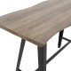 Tραπέζι μπαρ Fortitude pakoworld MDF καρυδί - πόδι μαύρο 140x70x103.5εκ Tραπέζι μπαρ Fortitude pakoworld MDF καρυδί - πόδι μαύρο 140x70x103.5εκ