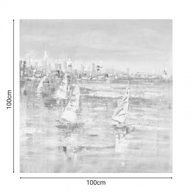 Πίνακας σε καμβά Watery Inart 100x3x100εκ