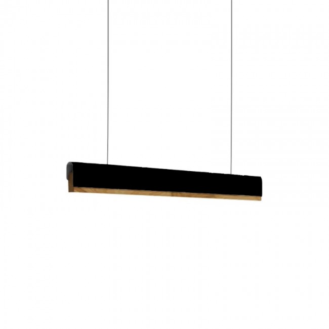 Φωτιστικό οροφής Rafmole pakoworld led μαύρο μέταλλο-ξύλο 120x7.5εκ Φωτιστικό οροφής Rafmole pakoworld led μαύρο μέταλλο-ξύλο 120x7.5εκ