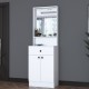 Έπιπλο εισόδου Rockder pakoworld λευκό μελαμίνης 60x35.5x182.8εκ Έπιπλο εισόδου Rockder pakoworld λευκό μελαμίνης 60x35.5x182.8εκ