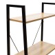 Βιβλιοθήκη Ramon pakoworld φυσικό-μαύρο 60x23x145,5εκ Βιβλιοθήκη Ramon pakoworld φυσικό-μαύρο 60x23x145,5εκ