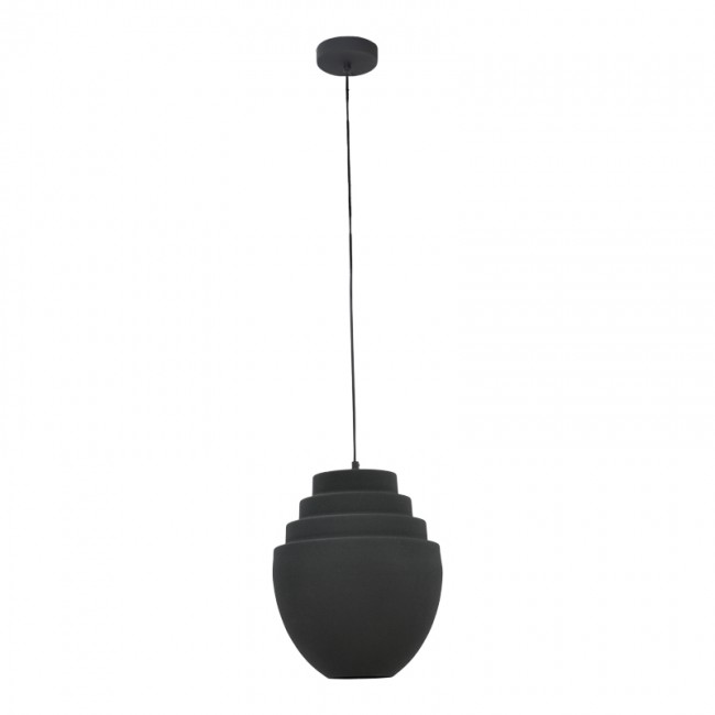 Φωτιστικό οροφής Kelsy Inart E27 μαύρο μέταλλο Φ30x122εκ Φωτιστικό οροφής Kelsy Inart E27 μαύρο μέταλλο Φ30x122εκ