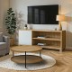 Έπιπλο τηλεόρασης Ellon pakoworld μελαμίνης sonoma-λευκό 120x40x41εκ.